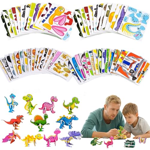 DIY 3D Creative Insect Paper Jigsaw Puzzle, 25 Pcs 3D Animal Puzzles, Screen-Free Family Time, Tear-Proof & Drop-Proof, Effortless Assembly, Insects,...