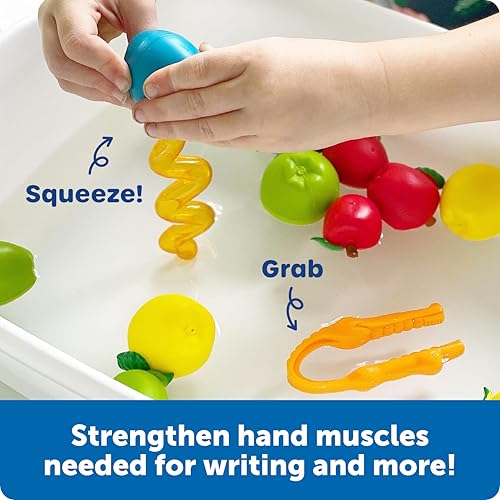 Learning Resources Helping Hands Fine Motor Tool Set Toy - 4 Pieces, Ages 3+ Fine Motor and Sensory Play Toys, Toddler Tweezers, Sensory Bin Toys - Image 6