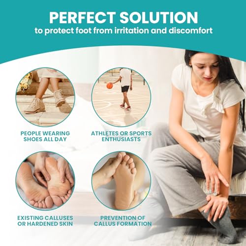 Image of Promifun Moleskin Strips with Adhesive Blister Prevention Pads,Brown 24 Pcs | Mole Skin Tape Stickers for Feet Heel Shoes Padding- 4 Pre-Cut Shape Blisert Bandage for Feet,Travel Essentials