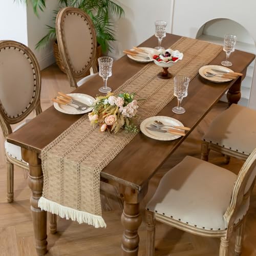 Table Runner,Dining Kitchen Centerpiece Decor,For Party Coffee(C,30 x 140 cm)