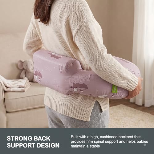 Image of BAYBEE Feeding Pillow for New Born Baby with Foldable Breastfeeding Cover | Ergonomic Feeding Cover for Nursing Mom (Lite Pink)