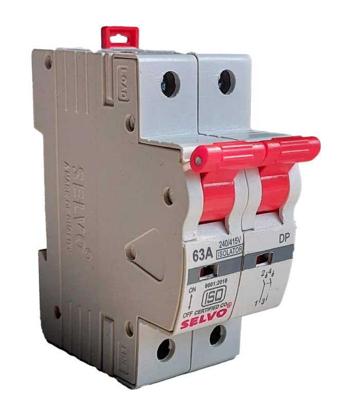SELVO 63A DOUBLE POLE MCB ISOLATOR FLY SERIES