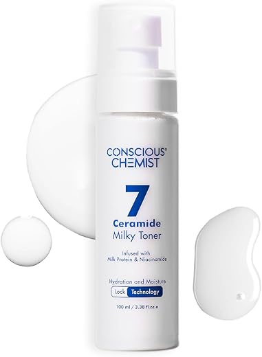 Conscious Chemist® Niacinamide &amp; 7 Ceramide Milky Face Toner | 100ml | Alcohol-Free Hydrating Toner for Oily, Dry &amp; Combin...
