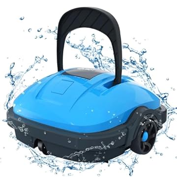 WYBOT Aspirador De Piscina Robótico Sem Fio, Sucção Potente, Filtro Fino De 180Μm, Limpador Automático De Piscina, Estacionamento Automático, Para Piscina Plana Acima Do Solo