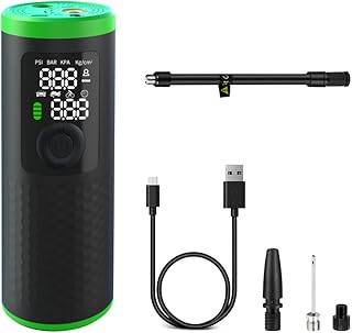 Inflador elétrico,Lianai Bomba de ar do carro 150psi recarregável compressor de ar portátil inflador de pneu elétrico com luz led detecção de pressão função de desligamento automático bolsa de armaze