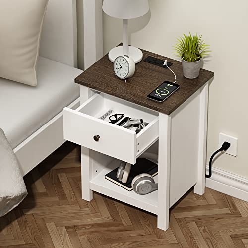 Best White Nightstands With Charging Stations