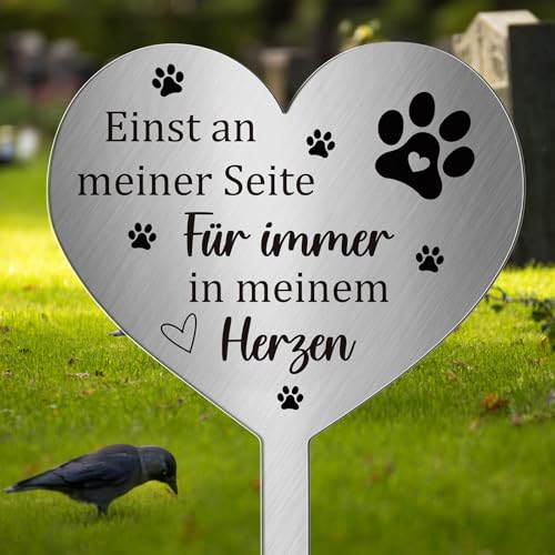 Photect Grabschmuck Wetterfest Grabstecker aus Metall für Hund Katze...