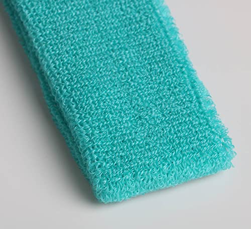 Image of Cotton Sweatband Headbands,Pack of 12,Elastic Stretchy Sport Terry Cloth Sweat Bands,Yoga Workout Fitness Exercise Basketball Headband