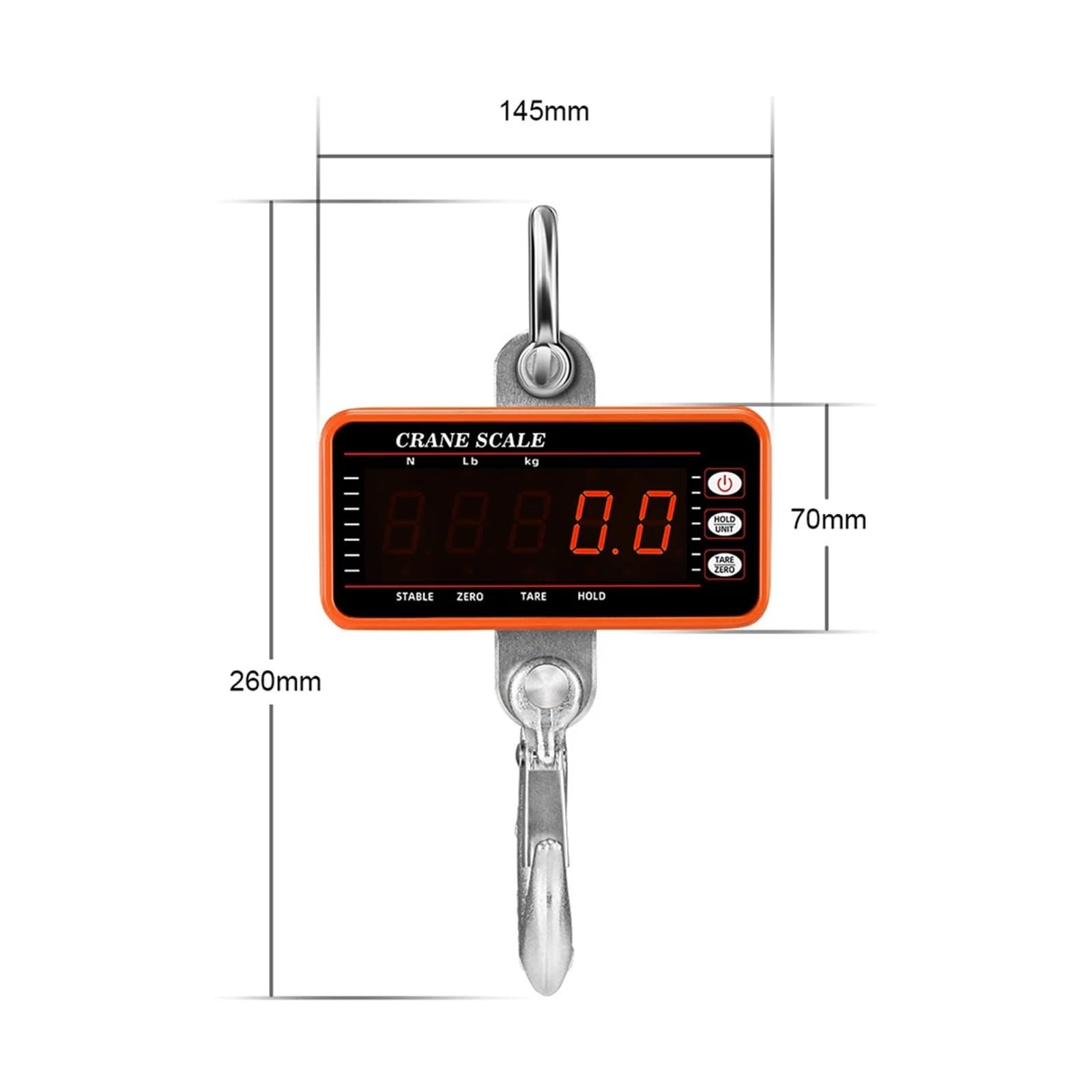 Bilance sospese, Bilancia elettronica for bagagli pesanti Bilancia digitale LCD da viaggio Strumento di pesatura ad alta bilancia con gancio Bilancia da 1000 kg Bilancia for gru da 1 tonnellata
