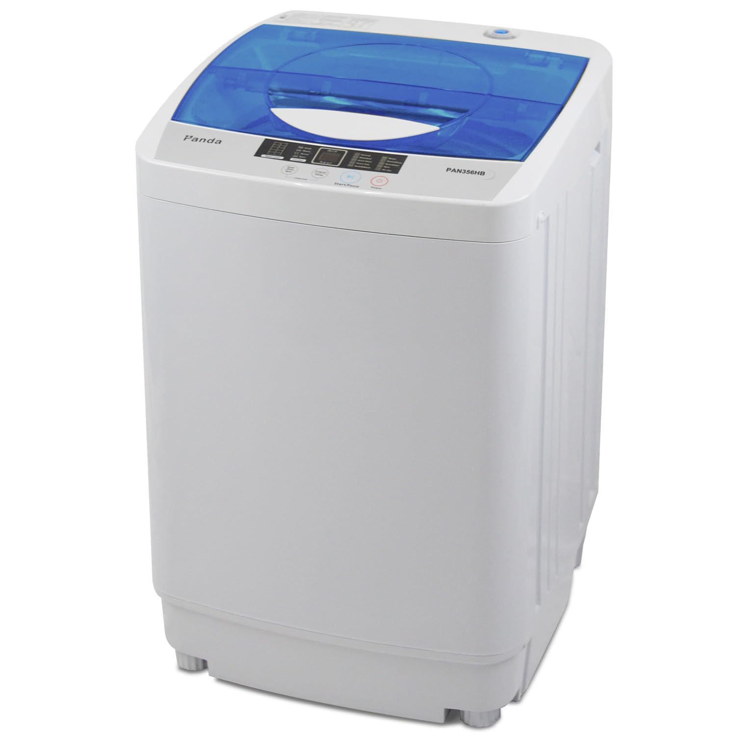 Panda1.34 Cu.ft Portable Washing Machine, 10 LBS Capacity, Fully Automatic Laundry Washer with Built-in Drain Pump, Top Load Clothes Washer for Apartment and Household