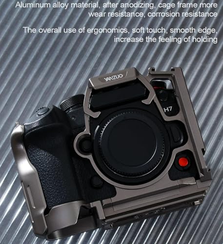 Image of Aluminum Alloy Camera Protection Cage Rig Stabilizer Frame for LUMIX GH6 / GH7 Camera (Titanium)
