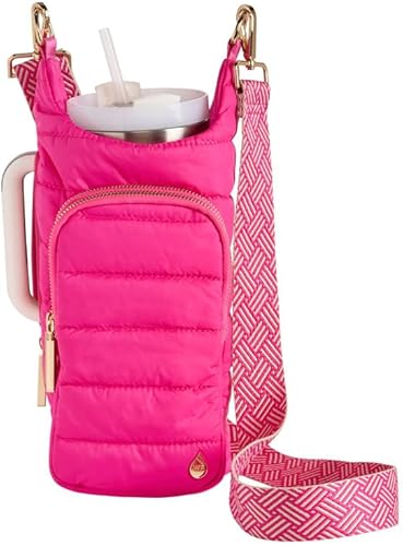 Miniatura 13 de WanderFull® Ranura con cremallera original HydroBag® HANDLE™ para mango, soporte para botella de agua cruzado manos libres y accesorios para vasos