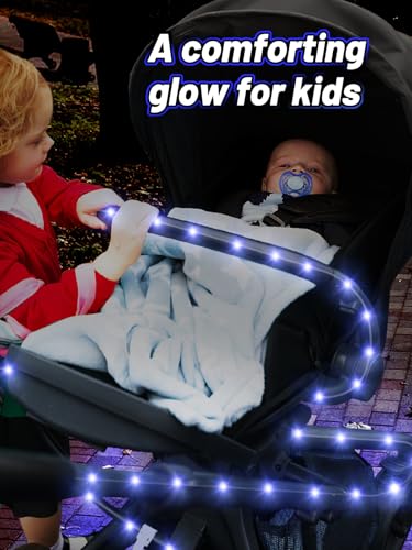 image for Biubee 16.4FT Durable Baby Stroller Lights for Walking at Night, Make 