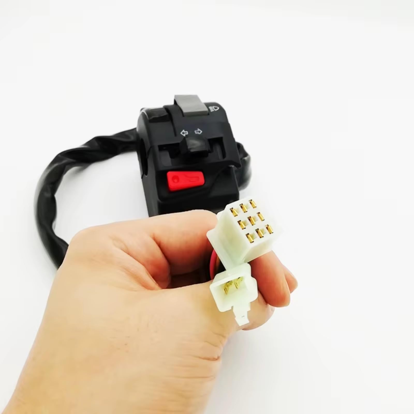 Interruttori a pulsante degli indicatori di direzione per moto da 7/8" per il controllo universale degli indicatori di direzione/fendinebbia Manubrio Kill Interruttore