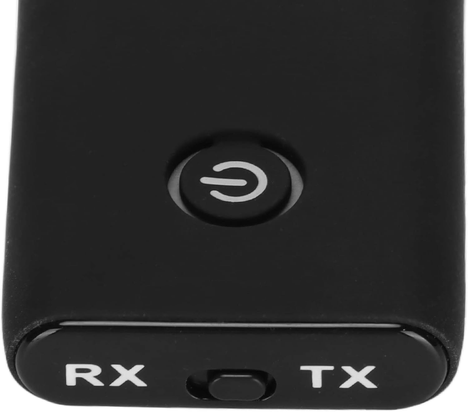 Close-up of RX TX switch on PUSOKEI Bluetooth adapter
