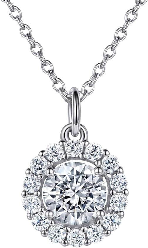 Collier en argent pour femme LAMGUL avec pendentif en zircone cubique