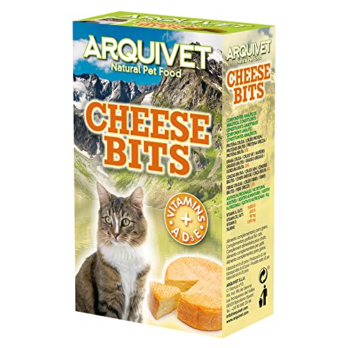 ARQUIVET Cheese bits de Queso 40 gr - Snacks para Gatos - Bocaditos de Queso para Gatos - Golosinas, chucherías, premios, recompensas, chuches para Gatos