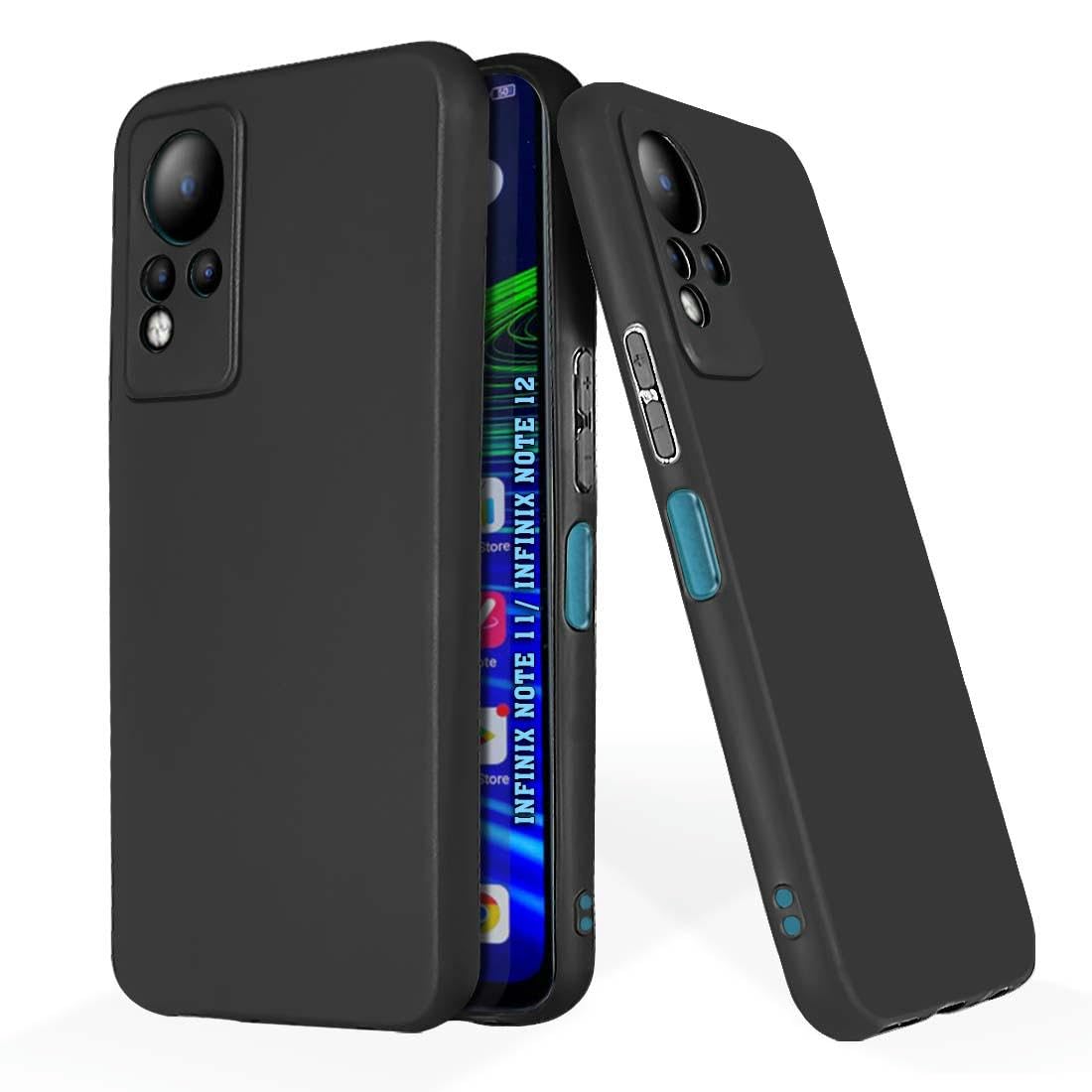 PrintWhiz Soft Silicone Mobile Back Cover Compatible with Infinix Note 11/Infinix Note 12 | Shockproof Protective Case/Cover with Full Edge Protection (Plain Black)($BL-INF-NOT11-000) (B0CST1SMXJ) Amazon Price History, Amazon Price Tracker