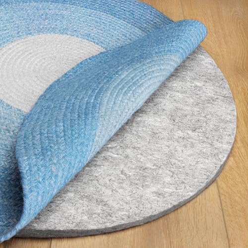 RUGPADUSA - Basics - 8' Round - 1/2" Thick - 100% Felt - Protective Cushioning Rug Pad - Safe for All Floors and Finishes Including Hardwoods
