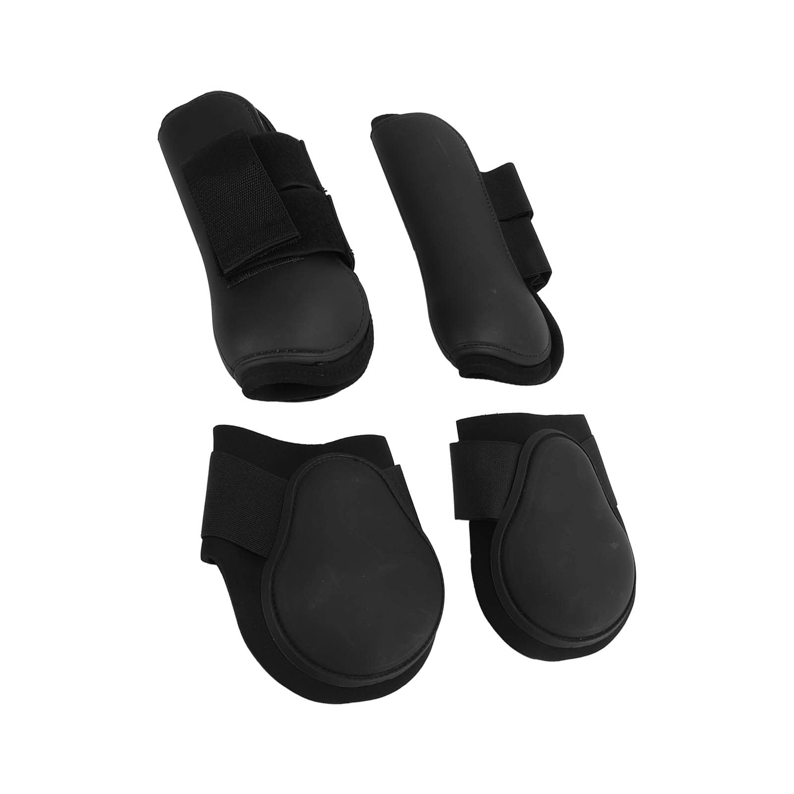 4 Pezzi Stivali per Gamba Anteriore e Posteriore per Cavallo, Equipaggiamento di Protezione per Gamba per Cavallo in PU, Leggings per Ostacoli da Salto con Fodera in Neoprene,