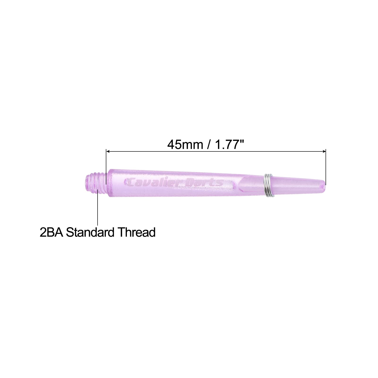 PATIKIL 45mm Dart Shafts, Medium 2BA Thread Plastic Dart Stems Dart Accessories for Steel Tip - 3 Pack (Purple) - Image 2
