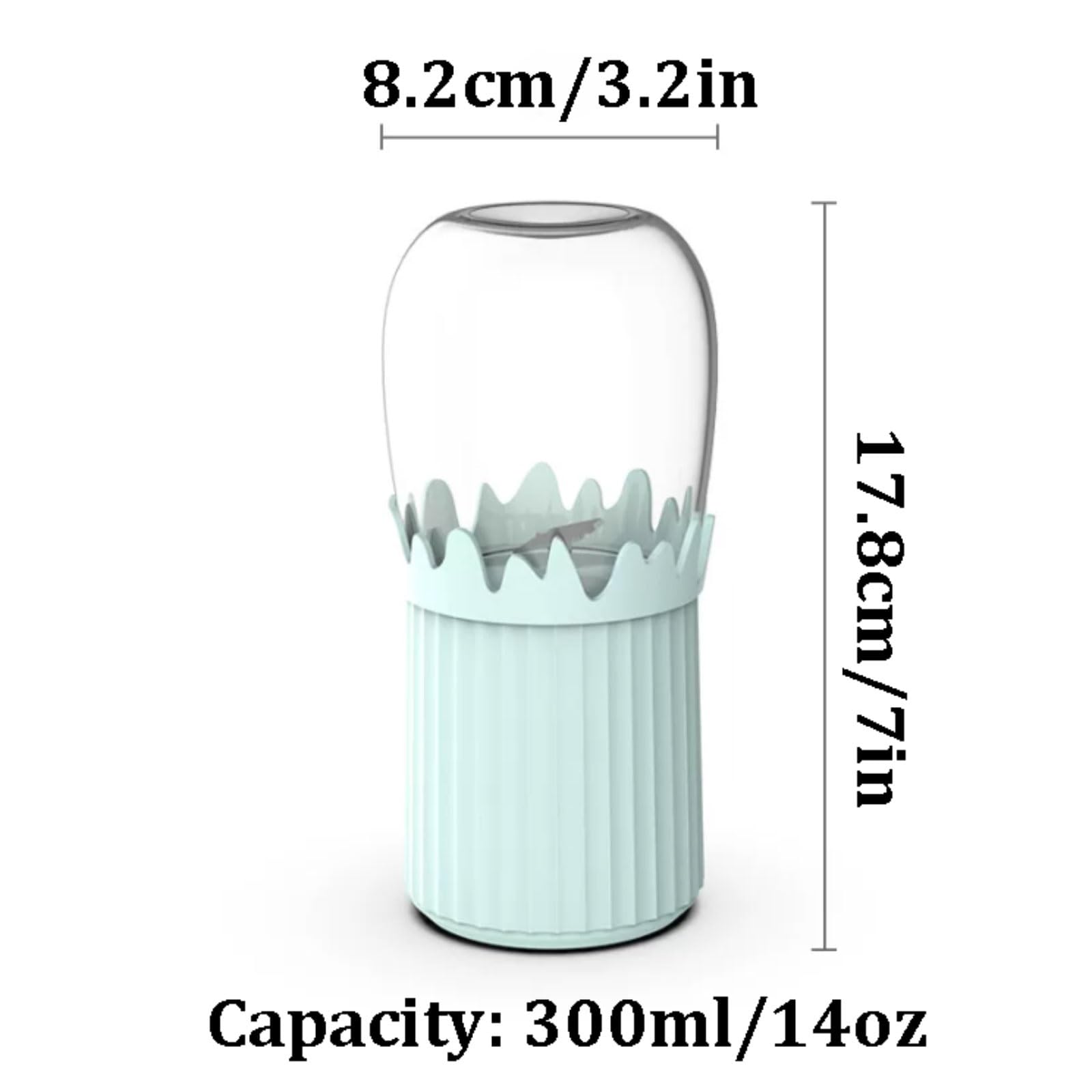 Inalámbrico Licuadora portátil de plástico, minilicuadora eléctrica recargable de 4 cuchillas for batidos y batidos, zumo de 300ml/14oz alta eficiencia