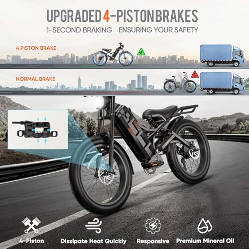 Image of 2026 eAhora Romeo Pro 3 /2 52-46 Mph Electric Bike for Adults, 6000W /4000W /2500W Dual Motor Ebike 60V 80Ah /52V 70Ah Battery 235+Miles Long Range, 26*4.0 inch /20*4.5 inch Fat Tire, Full Suspension, All Terrain