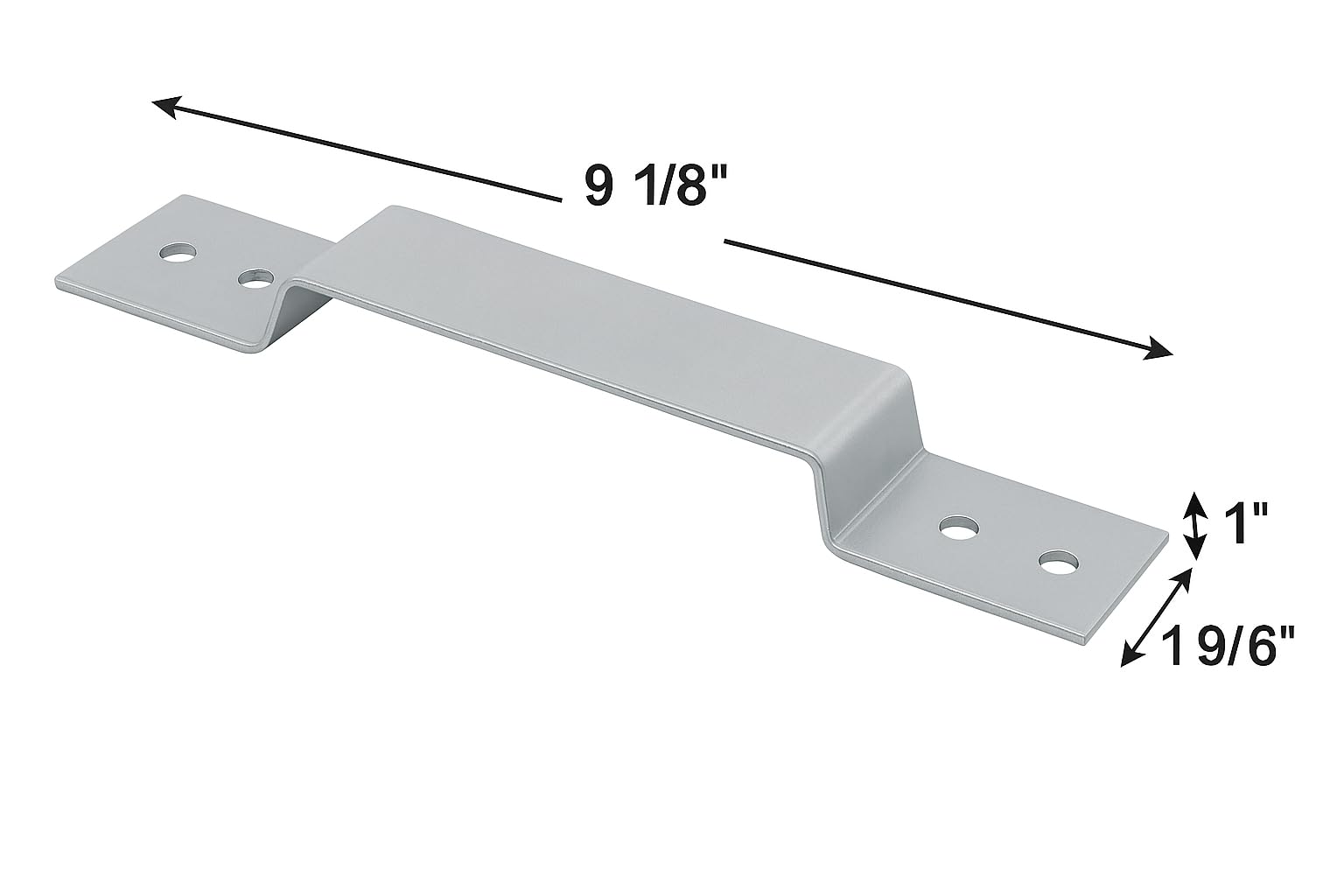 HAFD Galvanised Steel Security Panel Brackets 223mm x 40mm, Heavy Duty Fence Fixing Plates with Screws - Image 3