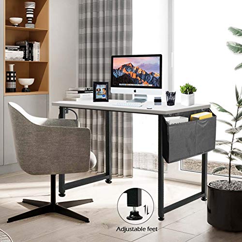 Lufeiya 39 39 Inch Small Computer Desk White Black And Brown Set #TOP1