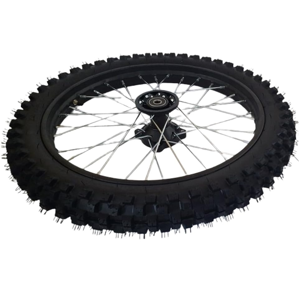 Dirtbike Komplettrad Pitbike Stahlfelge 17 Zoll 70/100-17 12mm Achse
