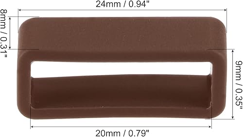 Miniatura 2 de uxcell Correas para correa de reloj, anillos de sujeción de repuesto de goma, soporte de reloj de silicona para correa de reloj de 0.787 in de
