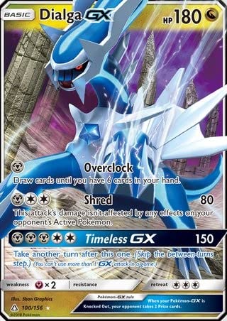 Dialga GX 100/156 Ultra Rare Pokemon Card (Ultra Prism) +