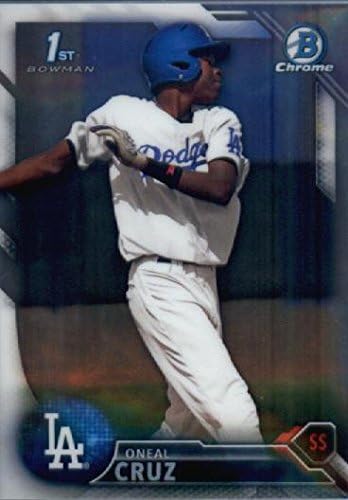 2016 Bowman Chrome Prospects #BCP204 Oneal Cruz Los Angeles Dodgers Baseball Card