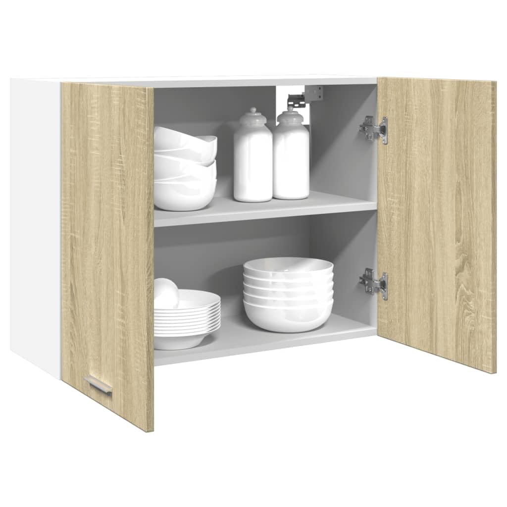 Toshilian Meuble Haut de Cuisine, Armoire de Cuisine Murale élément Haut Armoire Suspendue Chêne Sonoma 80x31x60 cm Aggloméré