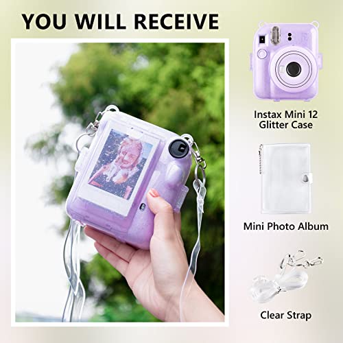 Funda transparente con brillo para Fuji Instax Mini 12 miniatura 2