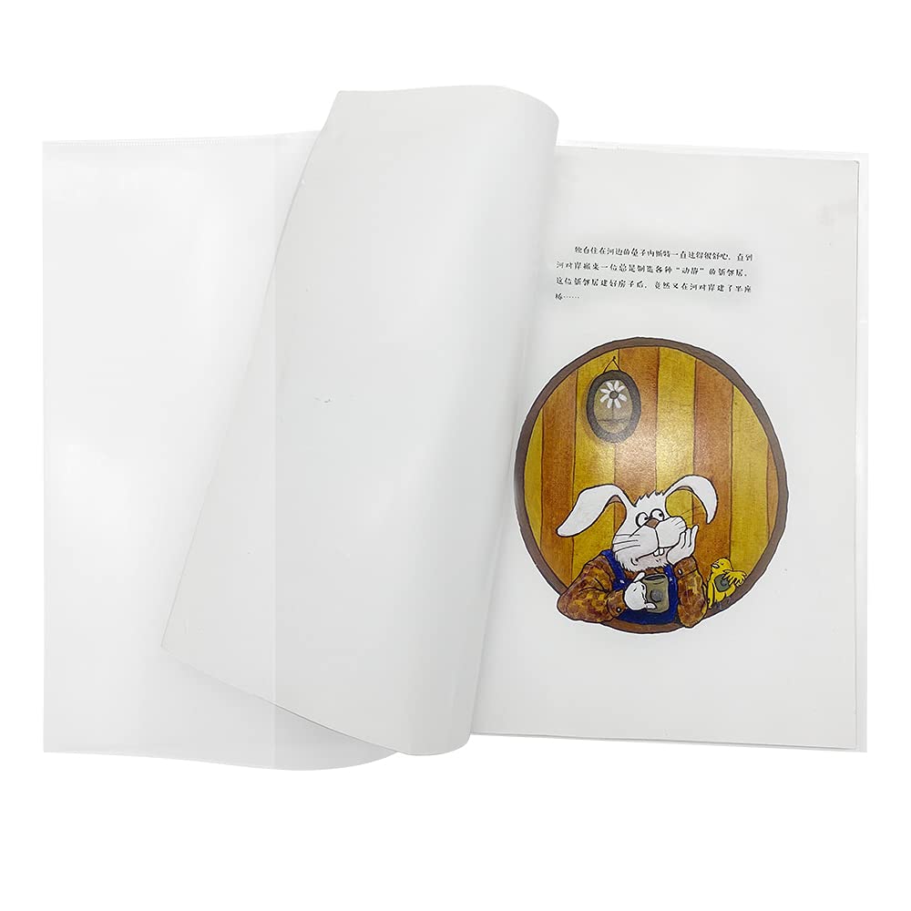 Clear Exercise Book Covers K16 Plastic Clear Pack of 10 Strong Plastic Protecting Sleeves Notebook Slip on Jackets (26.2cm x 19cm)