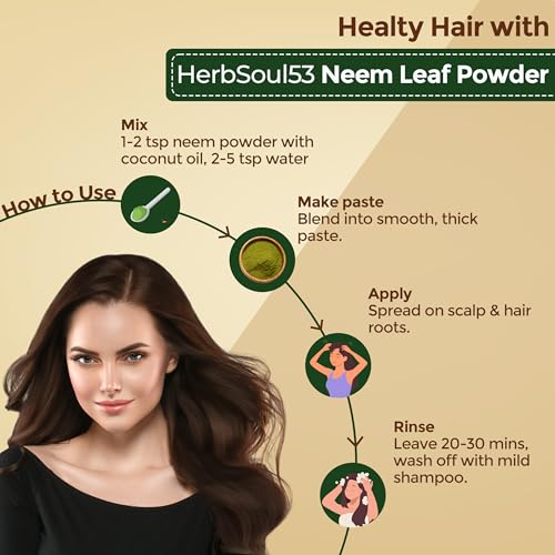 Image of Organic Neem Leaf Powder For Face Pack 250gm - Pure Azadirachta Indica Churna for Acne, Pimples, Oil Control & Glowing Skin | Supports Hair Growth, Dandruff & Scalp Health | Chemical Free