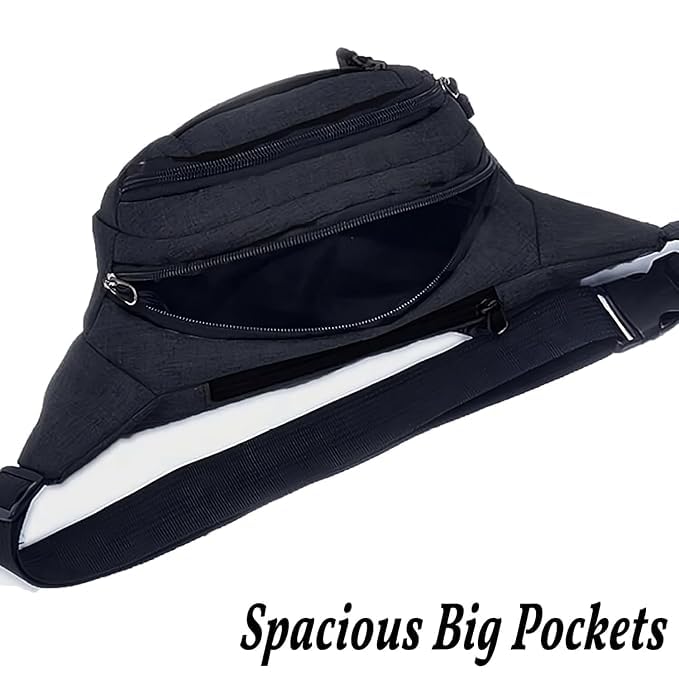 Image of WORLD STAR Waist Bag for Men & Women | Fanny Pack for Men | Trendy Mobile Waist Pouch Pocket Bag for Girls and Boys | Waterproof Hip and Side Bags for Outdoor Hiking Travel