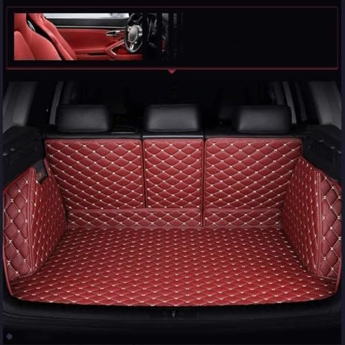 ZanLIn Coche Estera Maletero para Kuga Puma Crossover 2020-2024, Todo Incluido Alfombrilla Maletero Antideslizante Protector Maletero Coche,Red/D