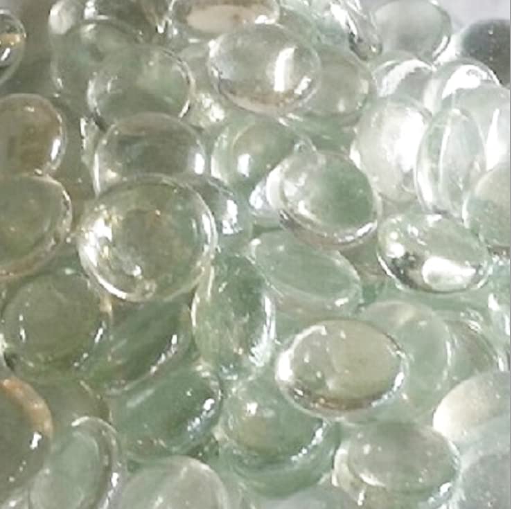 SOOTHING IDEAS200 Clear Glass Pebbles 20mm Home Garden Wedding Aquarium Memorial