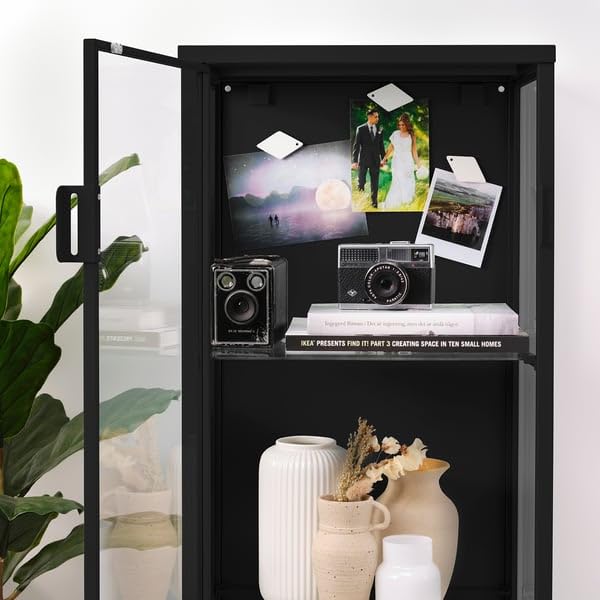 ProTuning Rudsta Armoire à portes vitrées, anthracite, 42 x 37 x 155 cm