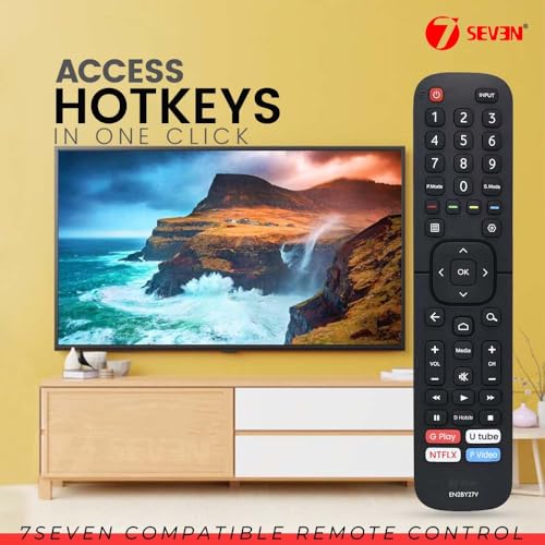7SEVEN® Compatible Vu Tv Remote of Original en2bx27v Model and Suitable for Vu Smart Android LED UHD Television Remotes Control 2 51mX65Qdg3L