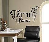 Tattoo Studio Wall Decal Art Tattoo Machines Vinyl Sticker Poster Home Interior Decor Ideas Bedroom Living Room Office Removable Housewares 7(tts)