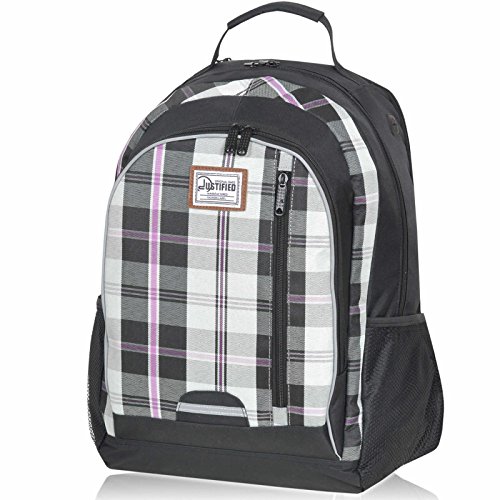 Preisvergleich Produktbild Justified Scandia Girls Pack Plush Plaid Schulrucksack Laptoprucksack 26 Liter