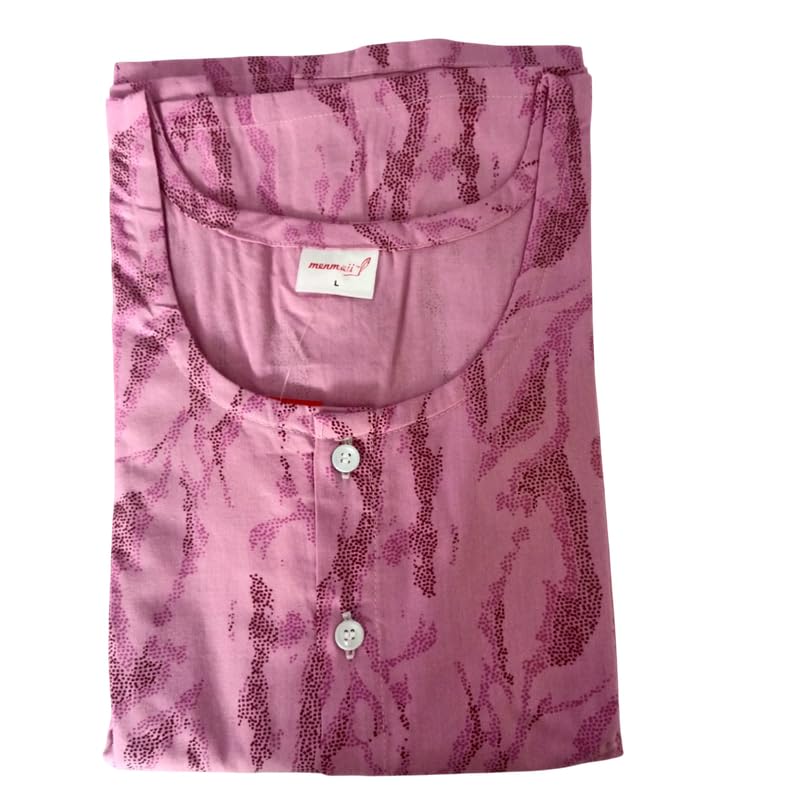 Image of Women's [Size - L- 4XL ] Full Open /Front Buttoned [a Kind of Adaptive Clothing] Multipurpose Nighty for Maternity /Pregnancy /Elderly /Patient /Feeding /Hospital Purpose Nighty(XL) - Calf Length