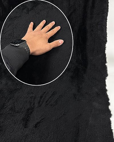 Luxurious Long Pile Faux Fur Fabric in Weasel Black | 60 Inches Wide | Sustainable Style Sold by the Yard 5 Luxurious Long Pile Faux Fur Fabric in Weasel Black | 60 Inches Wide | Sustainable Style Sold by the Yard - Image 4