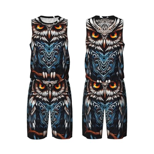 Maillot de basket-ball hibou homme : l'ensemble short et gilet anti-transpiration