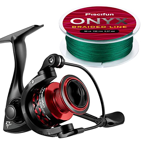 Piscifun Flame Spinning Reel With Green Onyx Fishing Line #TOP28