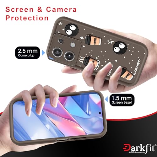 Image of Back Case Cover Compatible with Mi Redmi Note 13 5G | Cute Fun Cartoon Ball 3D Coffee Silicone Case | Body Protection | Camera Protection | Shock Proof | Color Brown | Pack of 1
