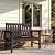 Devoko Outdoor Bench, HDPE Garden Bench Weatherproof, 2-Person 800 LBS Heavy Duty Patio Bench for Outdoors, Patio, Porch, Backyard (Black)
